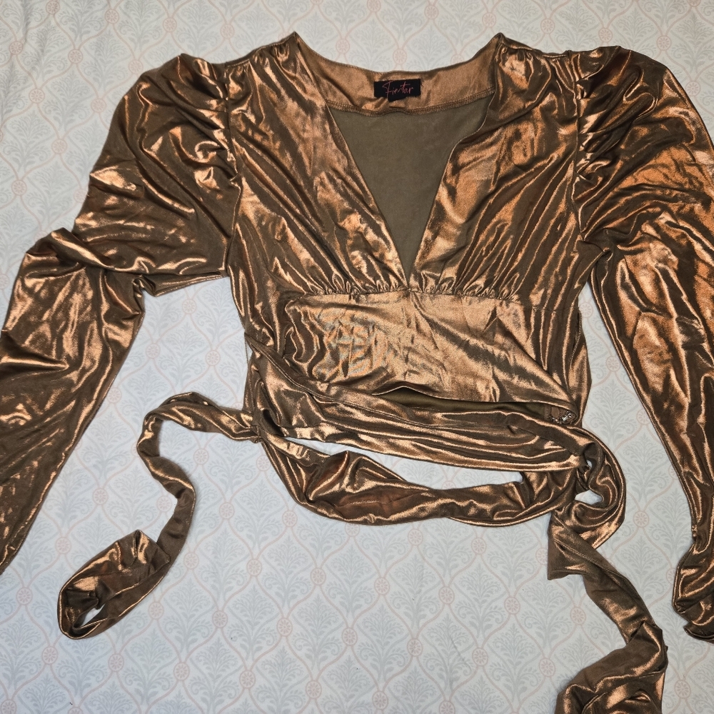 Golden Brown Shimmery Top